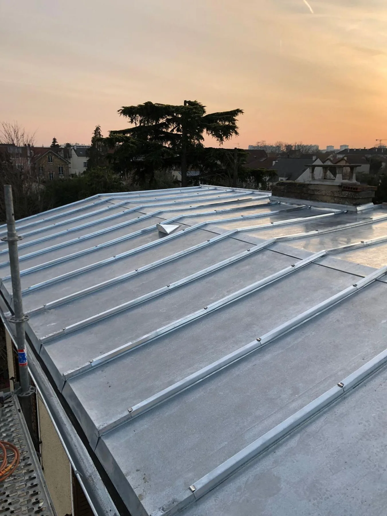 Ferblanterie & chéneaux — photo de chantier Lecoq